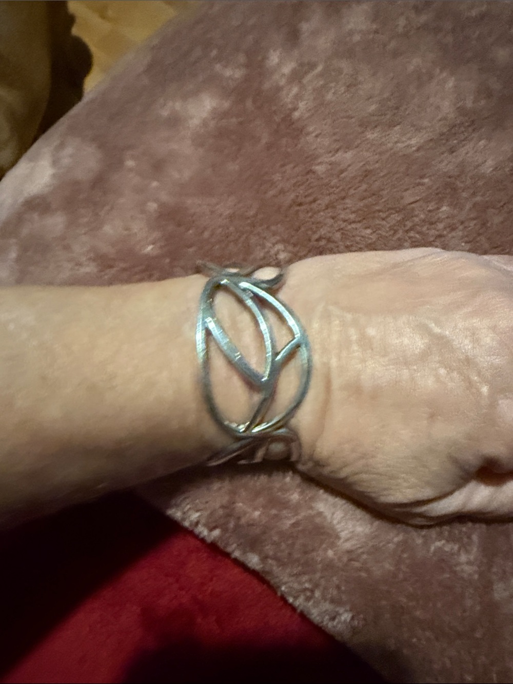 Elegant Silver Openwork Cuff Bracelet by James Avery-Women Jewelry (retired)